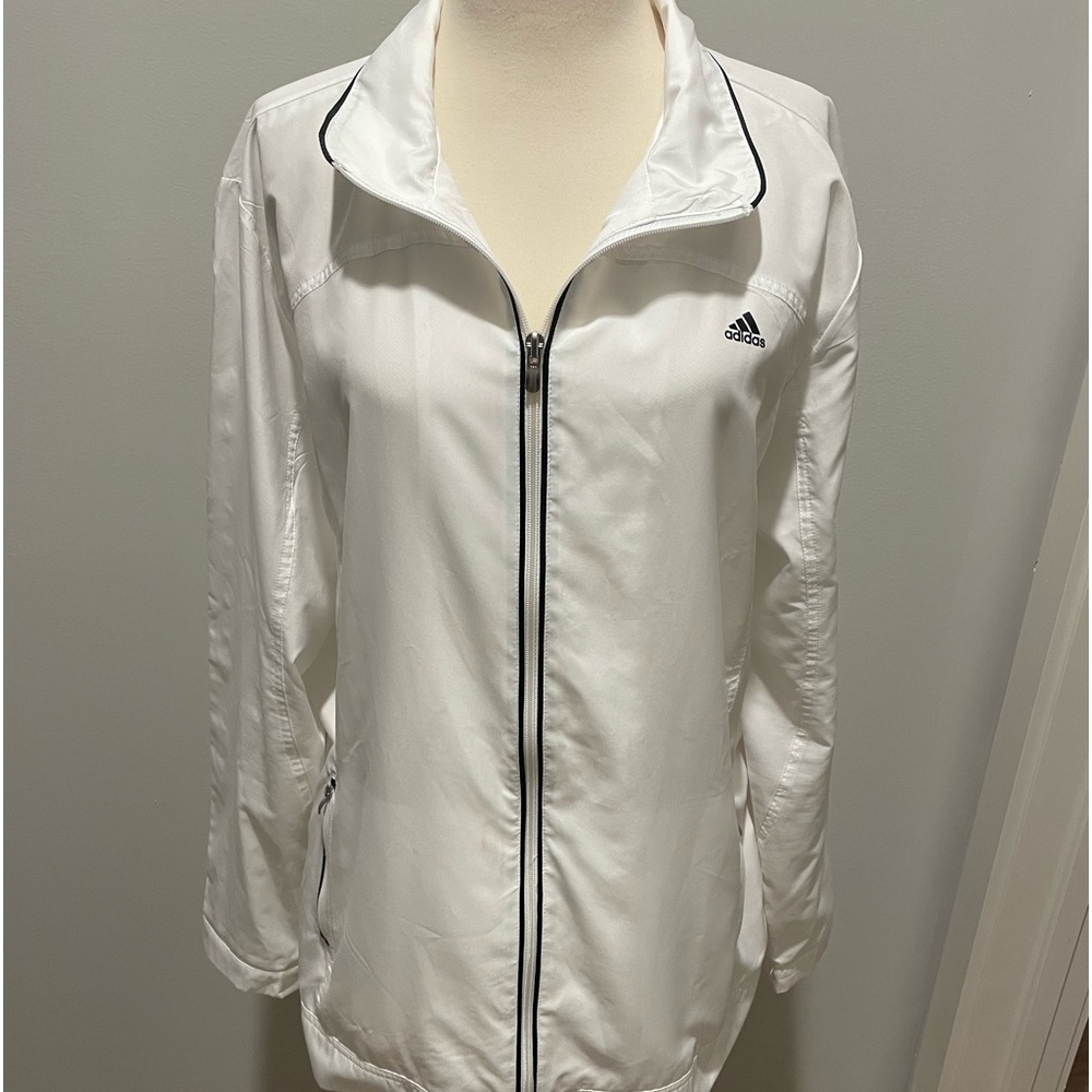 Adidas Lightweight Full Zip Jacket With Zip-Up Pockets